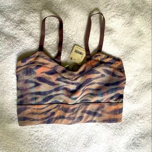 Free People (FM) Tiger Combo Cropped/Yoga Top